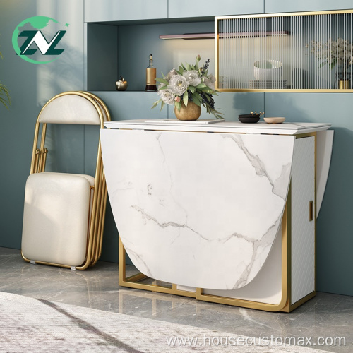 Dining Table Luxury Marble Folding Extendable Dining Table